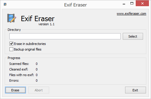 Free EXIF Eraser(フリー・エクスイフ・イレーザー)