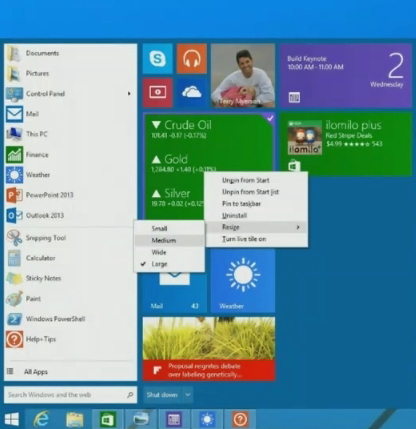Windows 9画面